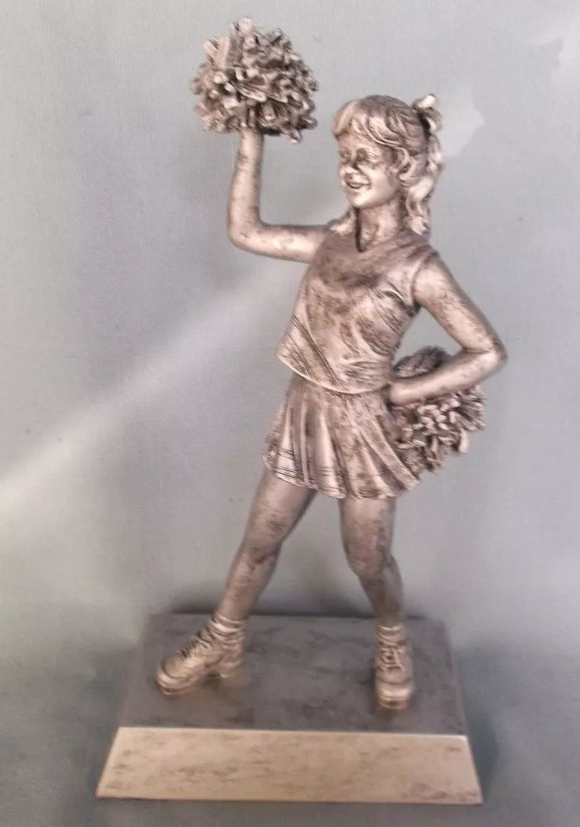 silver CHEERLEADING statue trophy resin PDU 50506-S team quantities